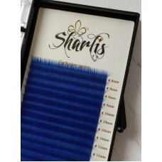 Вії для нарощування Sharlis (whine line) сині