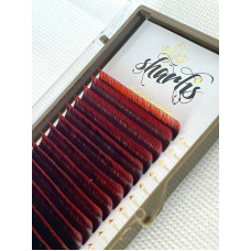 Вії для нарощування Sharlis (Silver line) двухтоновые black-red