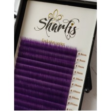 Вії для нарощування Sharlis (whine line) фіолетові