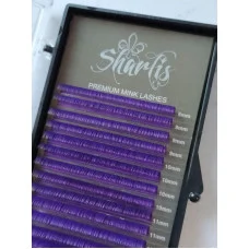 Вії для нарощування Sharlis (black line) фіолетові