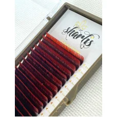 Вії для нарощування Sharlis (Silver line) двухтоновые black-red